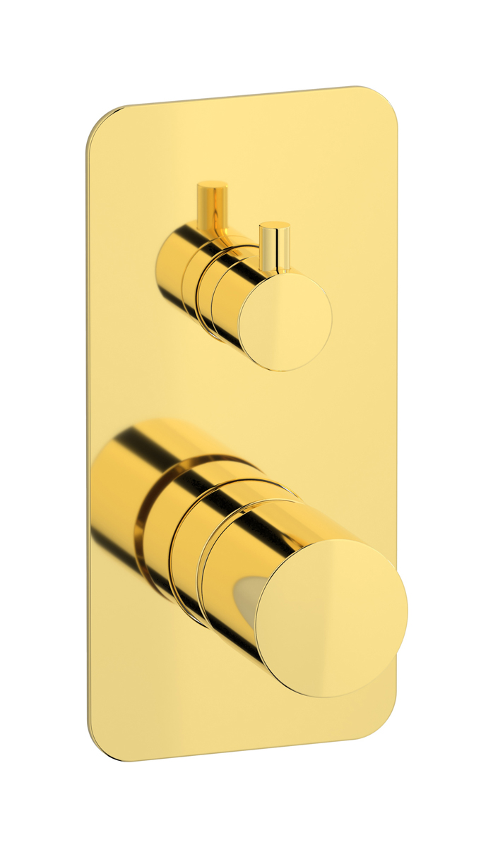 Внешние части встроенного в стену смесителя на 3 потребителя WE ARE IB rr312oo Gold Brera