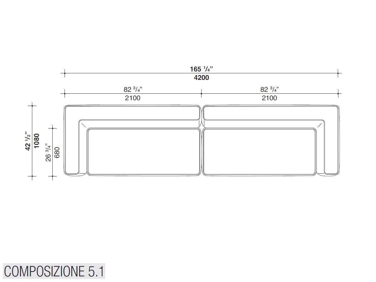 Секционный диван из ткани Lema CLOUD ARCH-00034290 - Вид №23