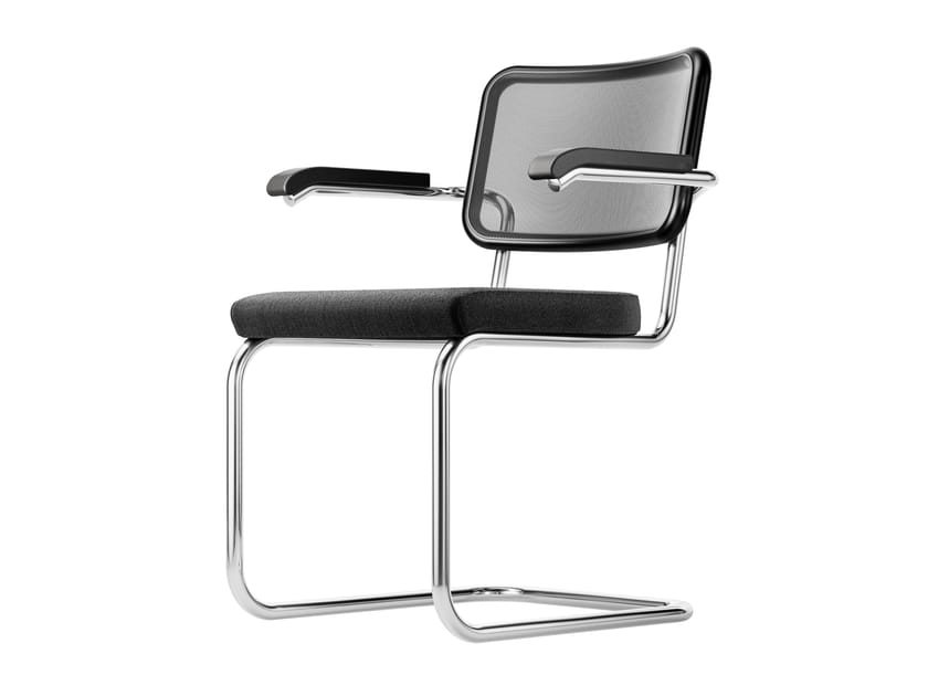 Мягкий консольный стул со спинкой из синтетической сетки THONET S 32 / S 64 ARCH-00071546
