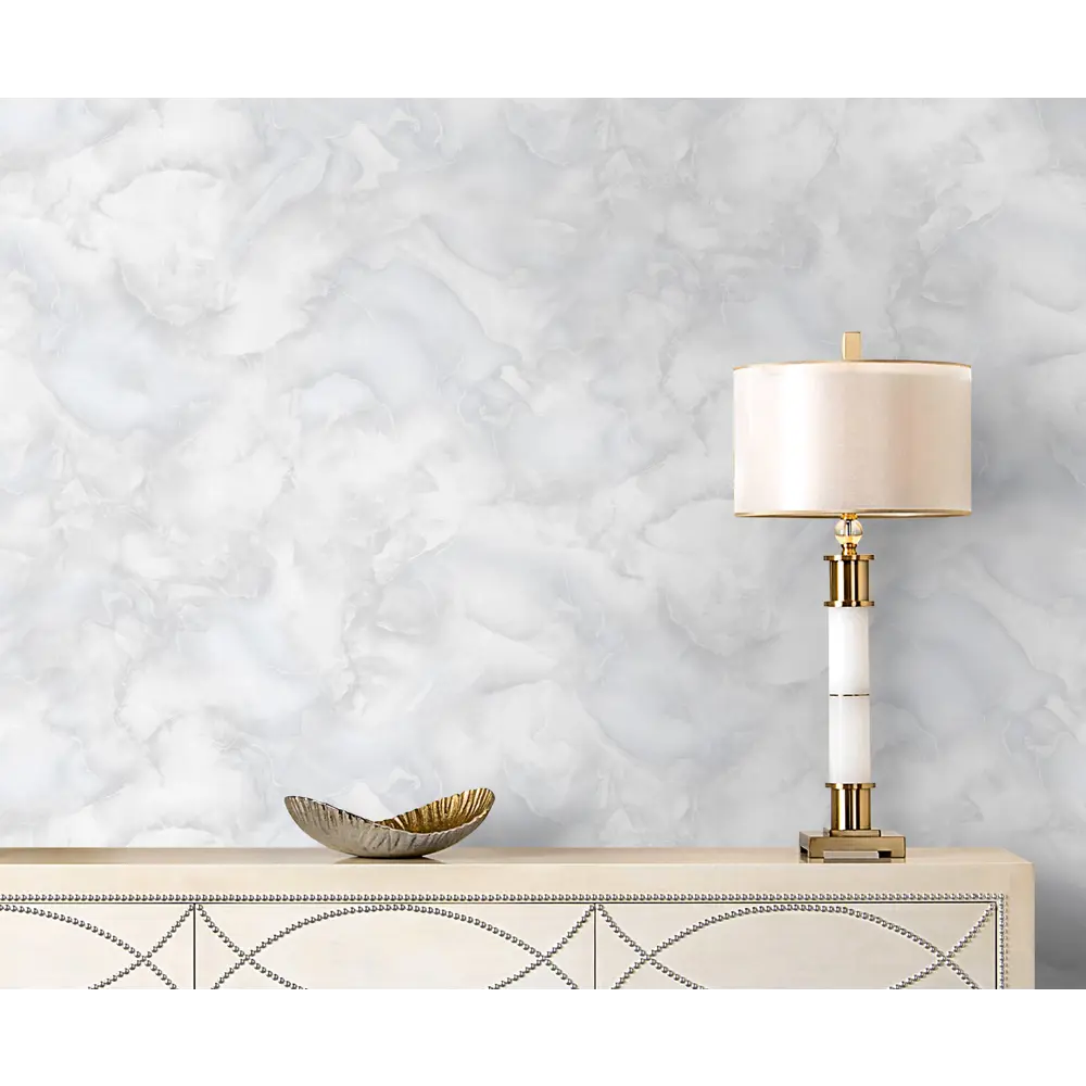 Обои флизелиновые ANTURAGE Tenero серые с серебристым оттенком 89414275 STLM-1567517 - Вид №3