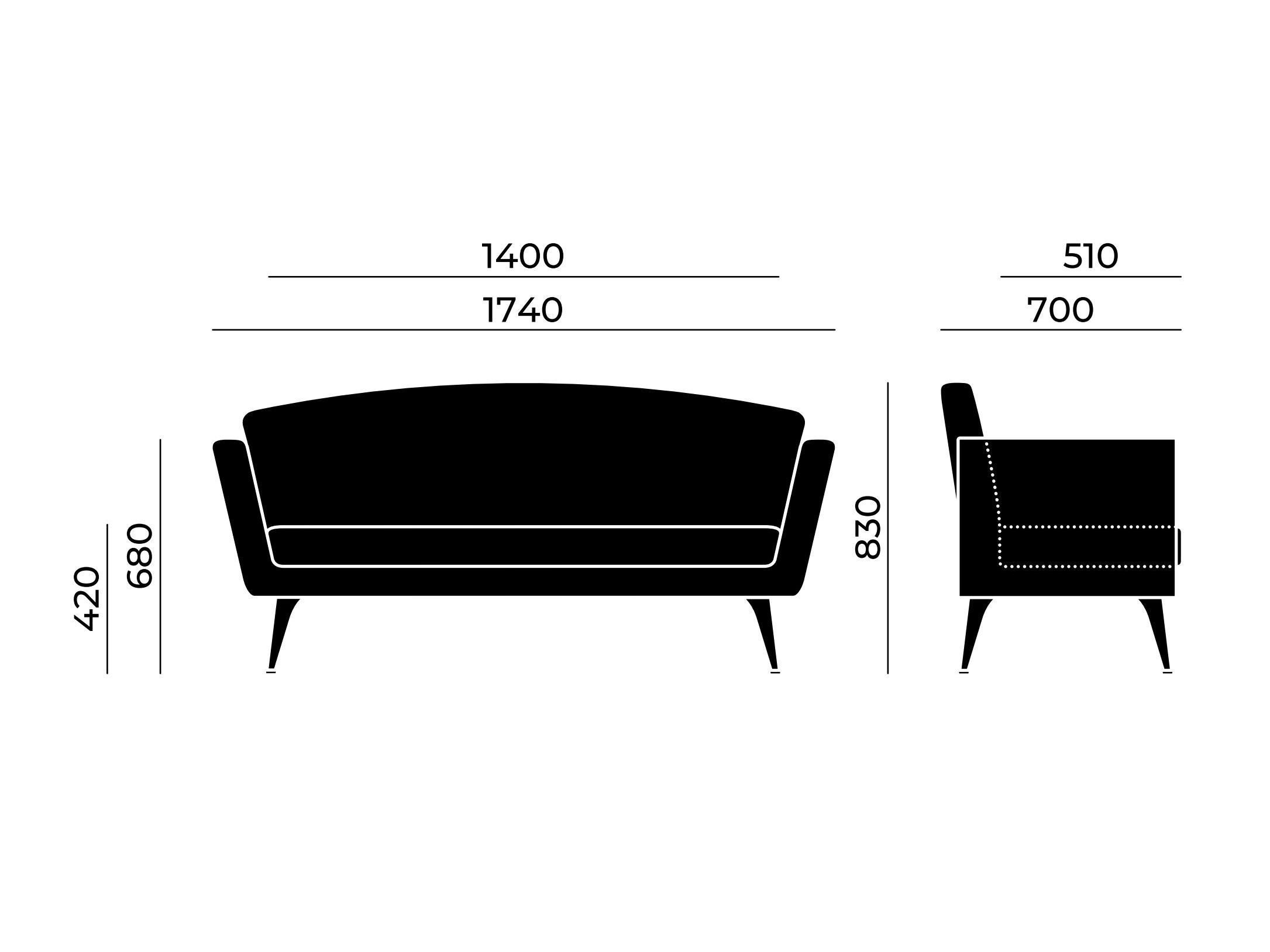 2-местный диван Nahu Wing ARCH-00067870 - Вид №2
