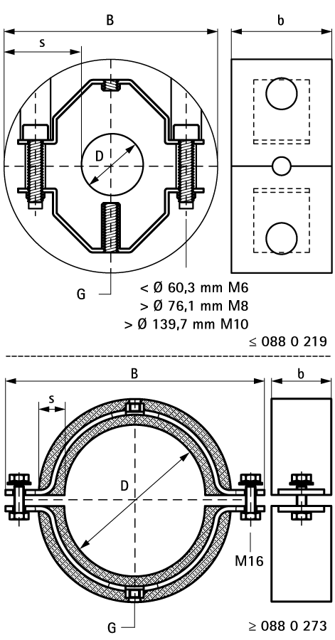 0880028 BISOFIX® 88 Термоизоляционные хомуты для изолированных труб walraven  - Вид №1