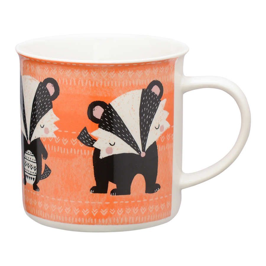 P_0059.596O Кружка woodland animals 420 мл оранжевая Price&Kensington 