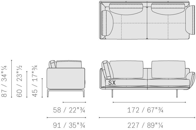 Poltrona Frau Модульный диван из кожи и ткани La collezione - divani e poltrone sun-id-1487212 - Вид №28