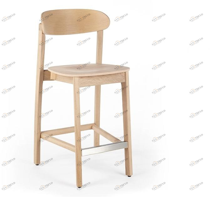 Wildspirit Высокий деревянный табурет с подставкой для ног Arch sun-id-1388173