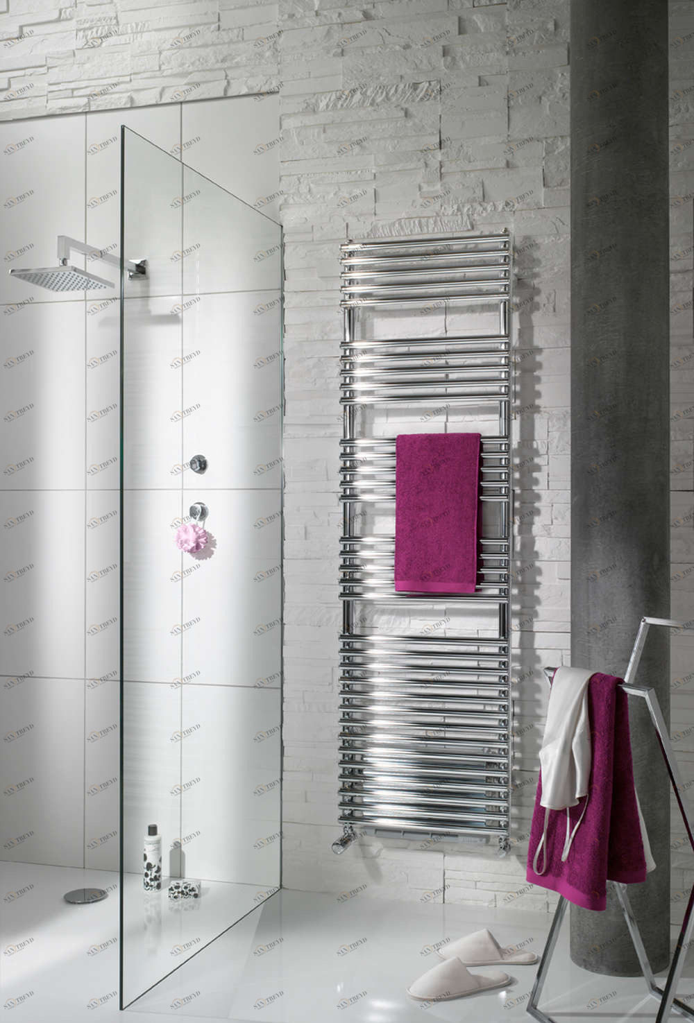 Водяной радиатор LNO-172-050-IFS Cala +Air Chromé (Avec soufflant) Acova 1718 