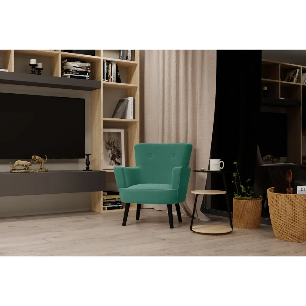 Кресло полиэстер Seasons Вилли 77x86x76 см цвет зеленый 85151529 STLM-2175869  - Вид №3