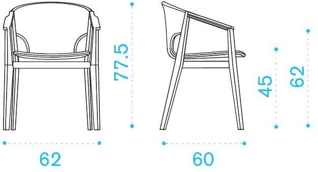 Ethimo Садовый стул из синтетической ткани с подлокотниками Knit Knitsb01 - Вид №14