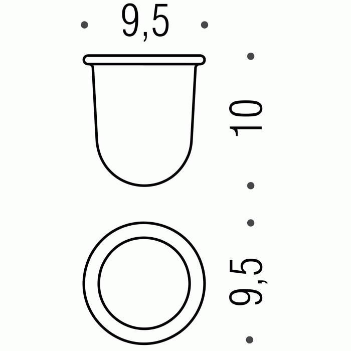 B0152 Стакан (запасная часть) COLOMBO LUNA Colombo Design - Вид №1