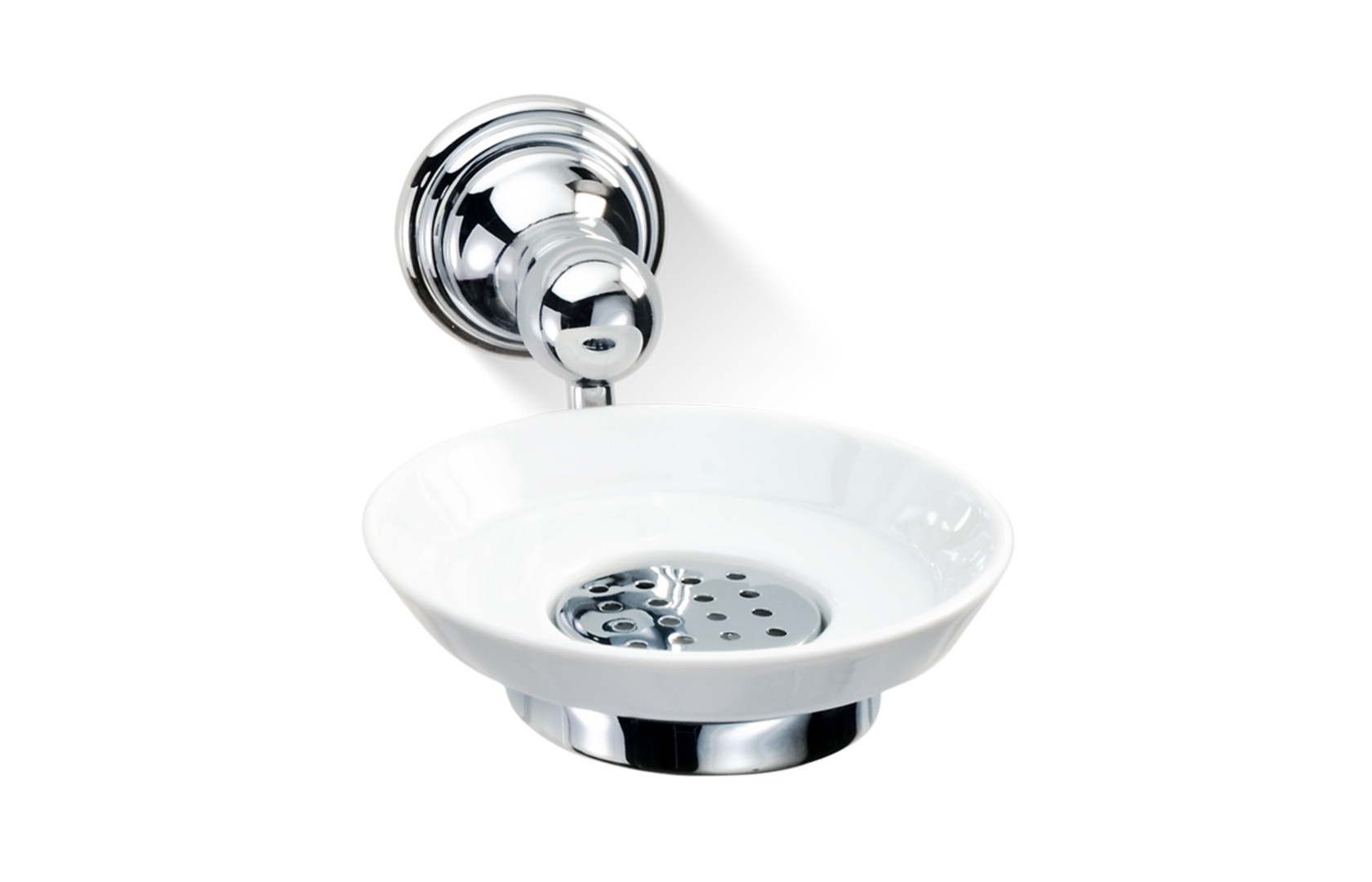 Мыльница настенная CL WSS DECOR WALTHER Никель полированный / Фарфор белый 511330 Classic - Вид №2