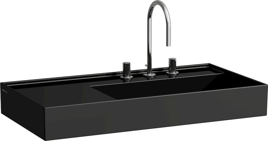 H8103397571111 Раковина с полочкой слева, со специальным скрытым сливом LAUFEN PRO - Вид №11