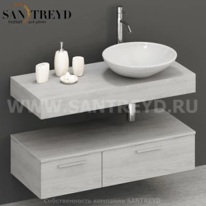 M11552NO Столешница для накладных и встраиваемых раковин 115 см цвет Орегон ARREDO WOOD Италия