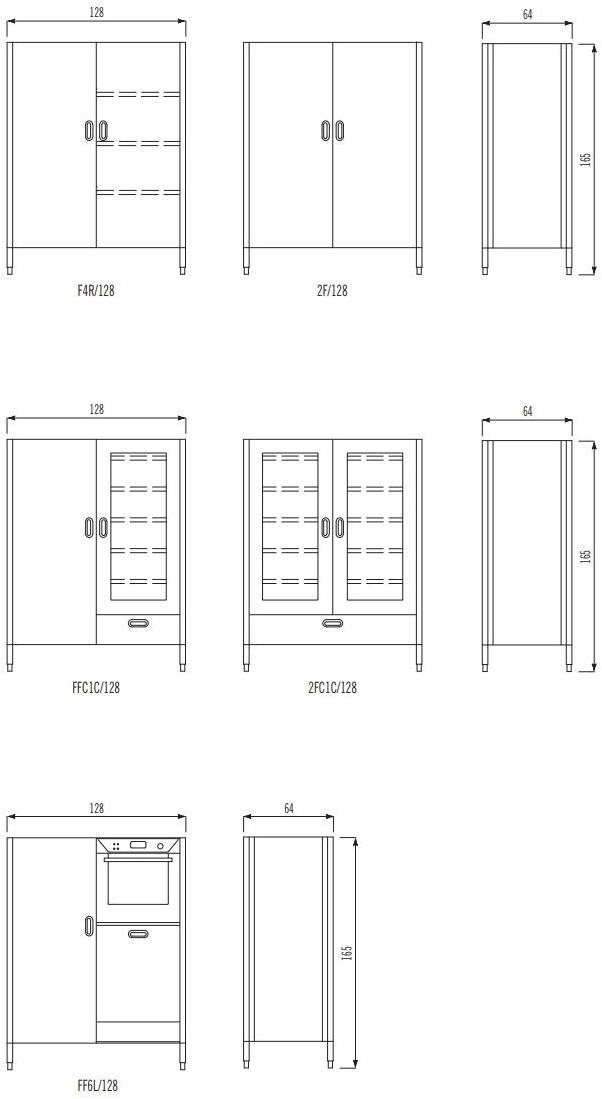ALPES-INOX Колонна из нержавеющей стали для холодильника, духовки и посудомоечной машины Liberi in cucina sun-id-1429879 - Вид №2