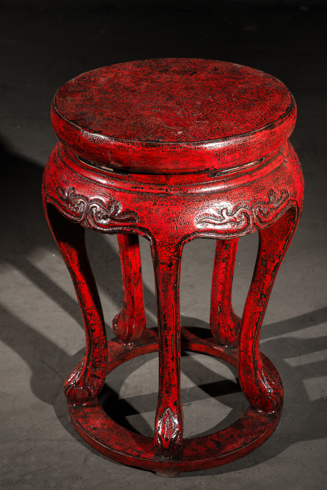 Табурет Юань- дэн Красный ДОМАШНЯЯ ОБСТАНОВКА CHINA 017396 Красный Santreyd  - Вид №2