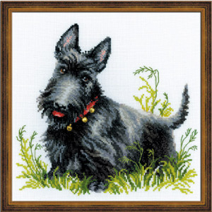 1281 Набор для вышивания Скотч-терьер 25 х 25 см RIOLIS Сотвори Сама