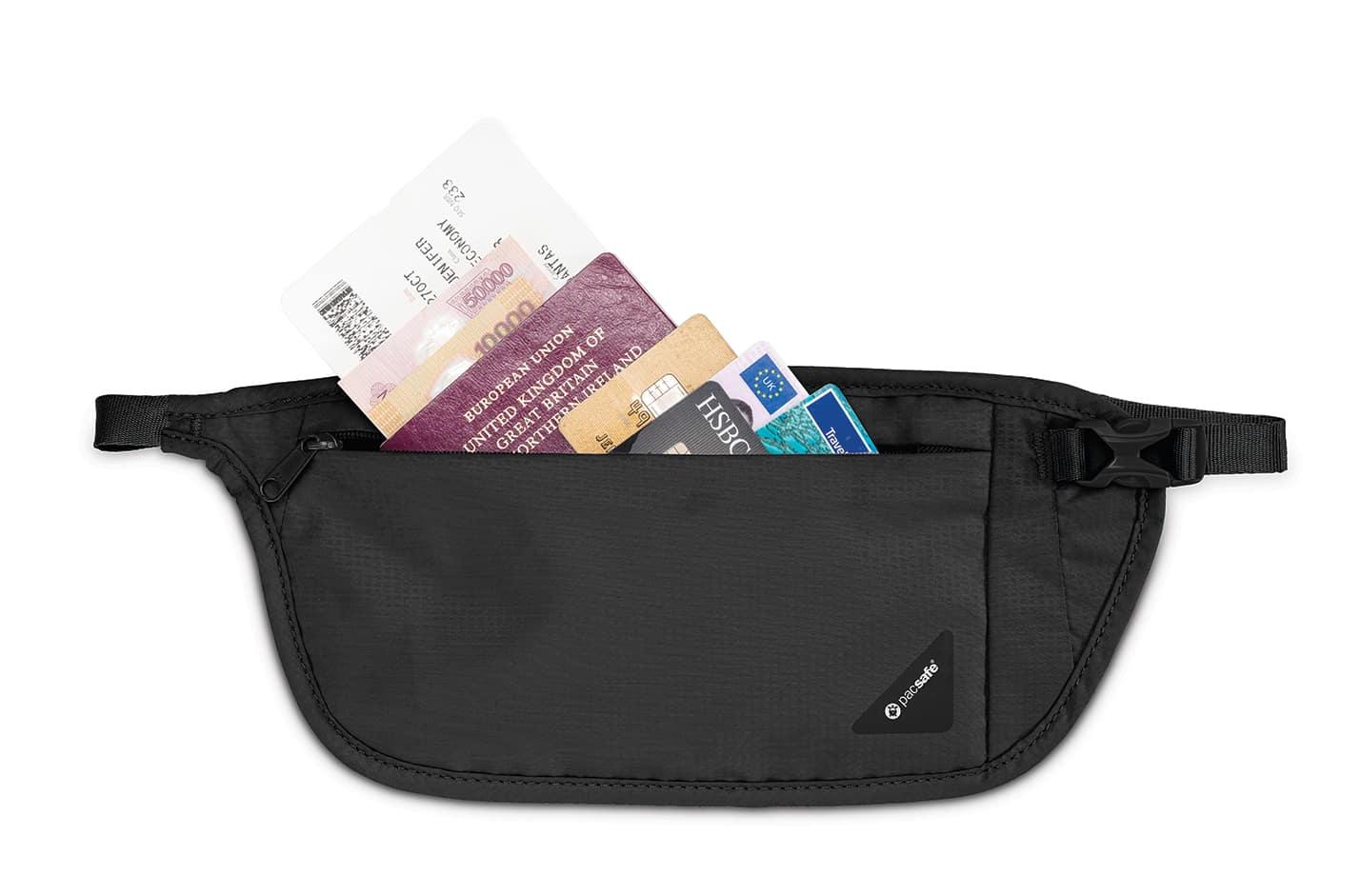 10142100 Сумка-кошелек на пояс 10142 V100 RFID Blocking Waist Wallet PacSafe Coversafe  - Вид №1