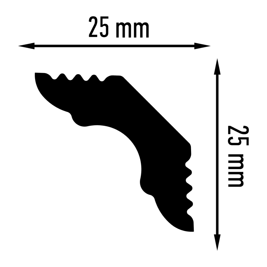 Уголок внутренний E 25/25 (25*4) ПЛИНТЭКС STSR-2075 - Вид №1