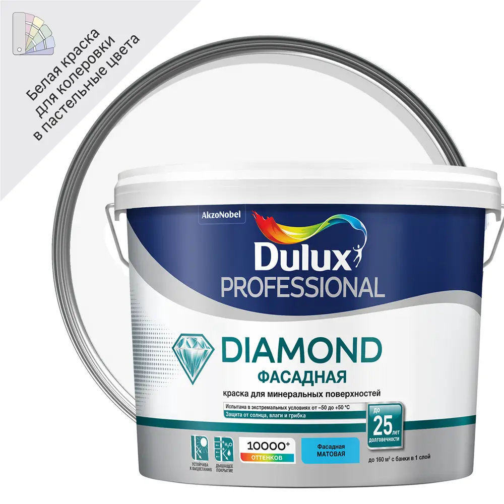 Фасадная краска Dulux Гладкая BW 10 л 13928473 STLM-2191002 