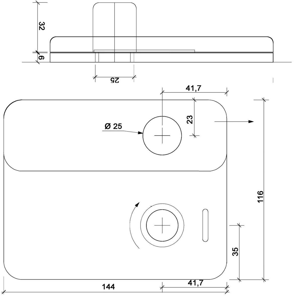 rvb Смеситель для душа с тарелкой Slide 4515.--.74 - Вид №3