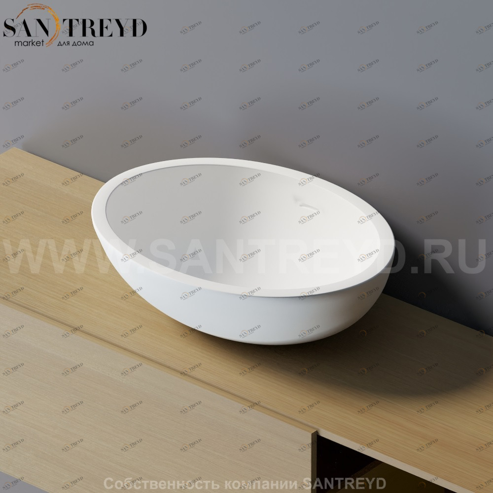 ACER0713Z Накладная раковина на столешницу  овальная Agape Lato