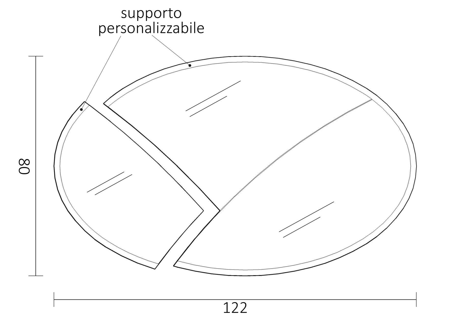 Овальное настенное зеркало Voltan Eikon ARCH-00146500 - Вид №2