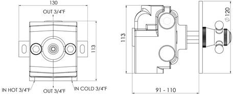 rvb Термостатический смеситель для душа на одно отверстие 1920-1921 1921.--.74 - Вид №1