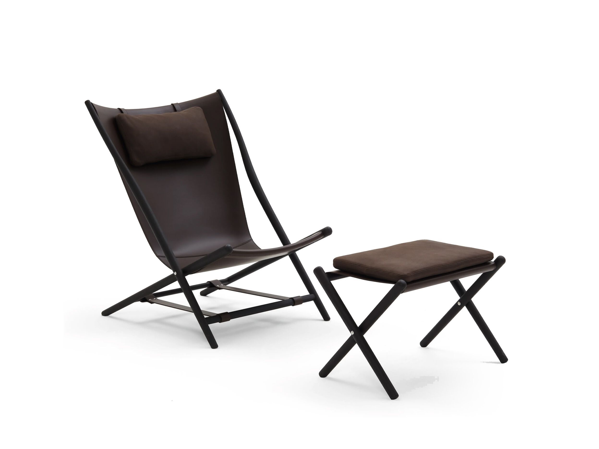 Деревянное и кожаное кресло с подставкой для ног DE PADOVA D'ANTAN ARCH-00031713 - Вид №2