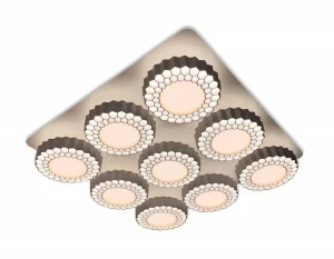 Потолочная светодиодная люстра Ambrella light Orbital High-Tech FH14/9 WH 288W D750*750 AMBRELLA LIGHT ДИЗАЙНЕРСКИЕ, ORBITAL HIGH-TECH 00-3888625 Белый