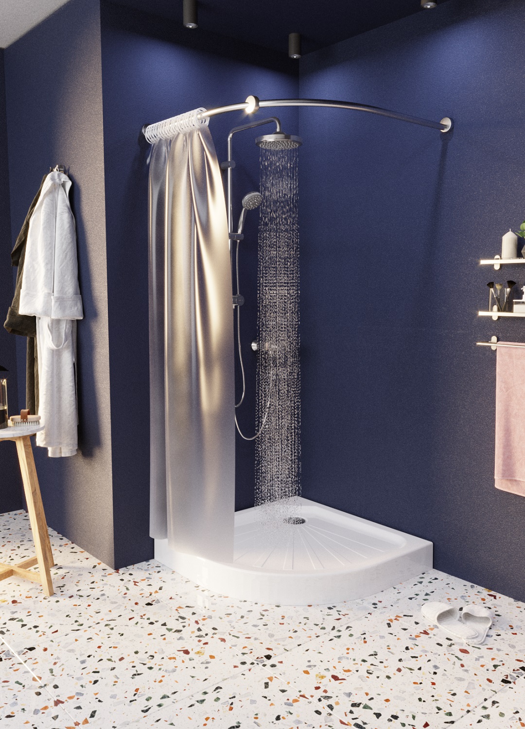 У72395 Поддон Tondo полукруглый 100х100 1 Marka 