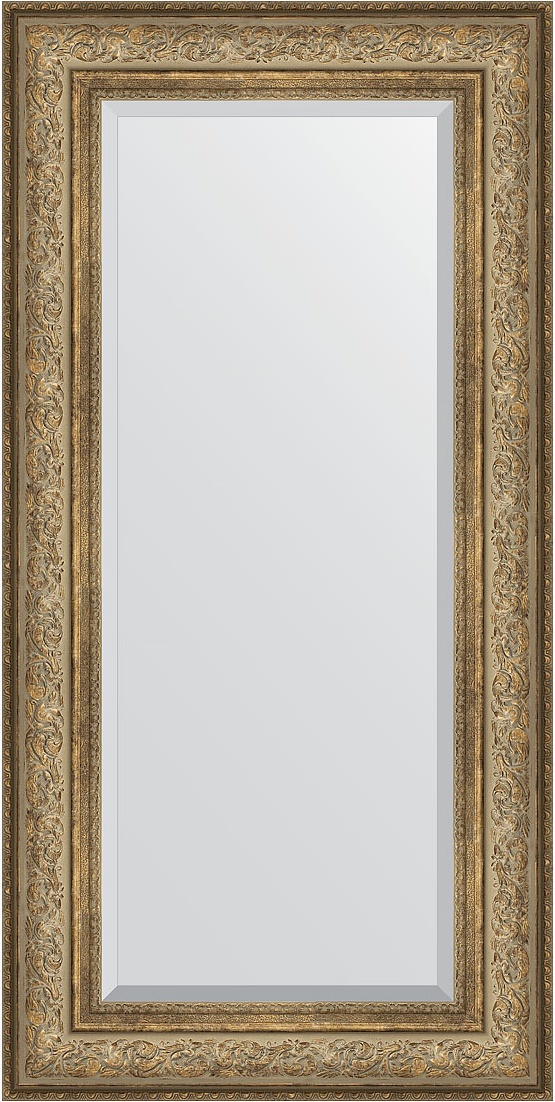 BY 3503 Зеркало с фацетом в багетной раме - виньетка античная бронза 109 mm EVOFORM Exclusive
