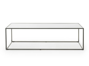 Стальной прямоугольный низкий журнальный столик