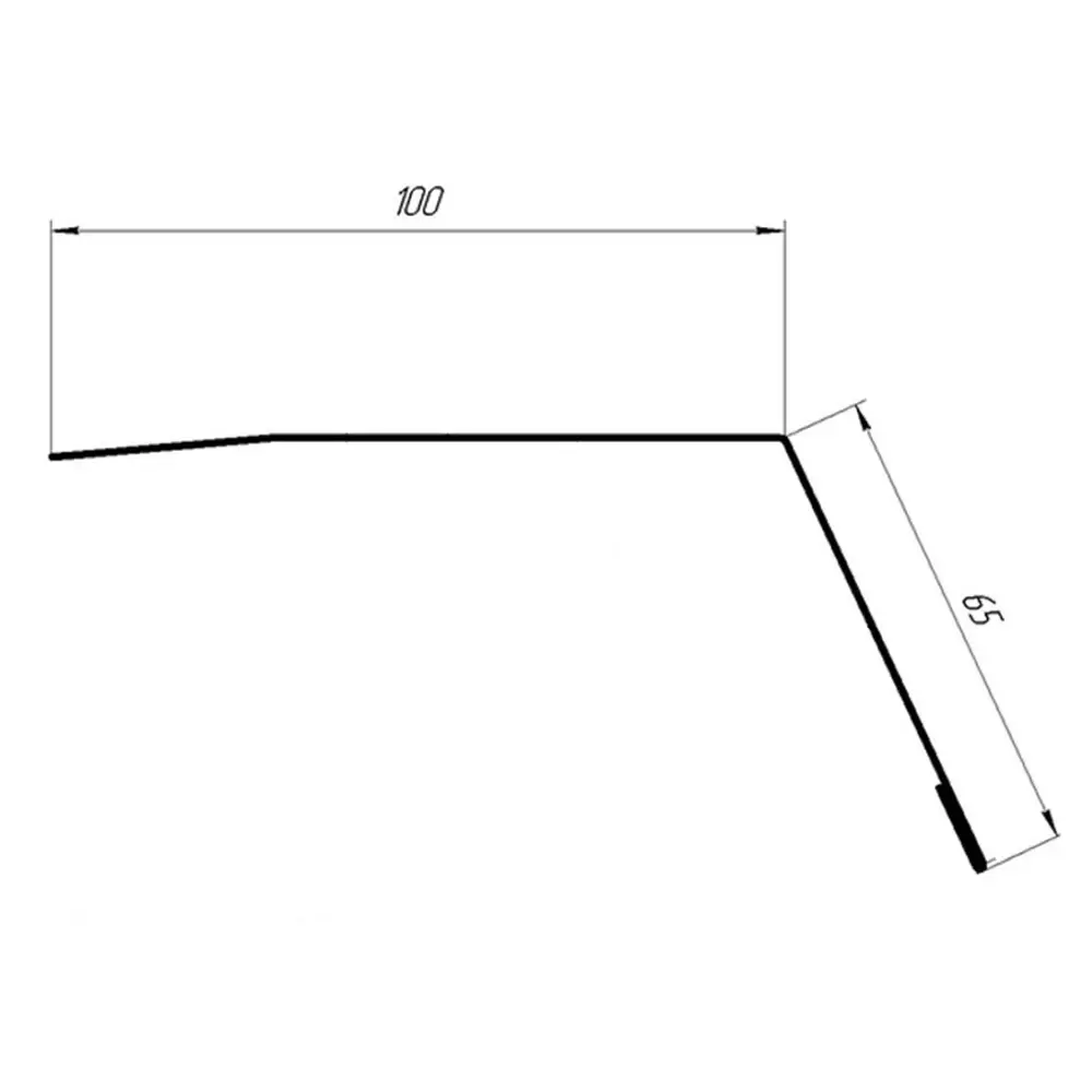 Планка карнизная 65x100x2000 мм 0.4 мм RAL 6005 зеленый 86778562 STLM-2005845 ВЕГА  - Вид №1