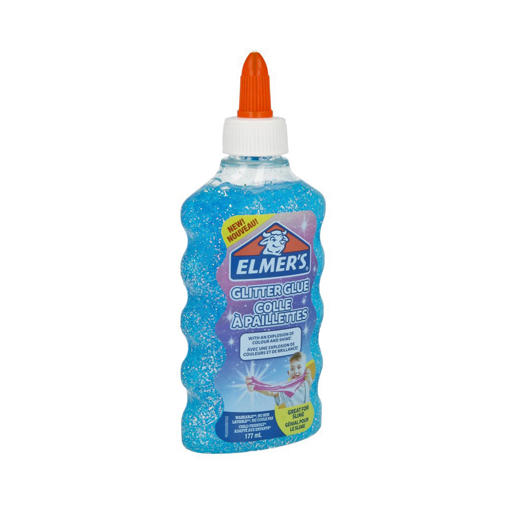 2077252 Клей для слаймов (177 мл) с голубыми блестками Elmer`s 