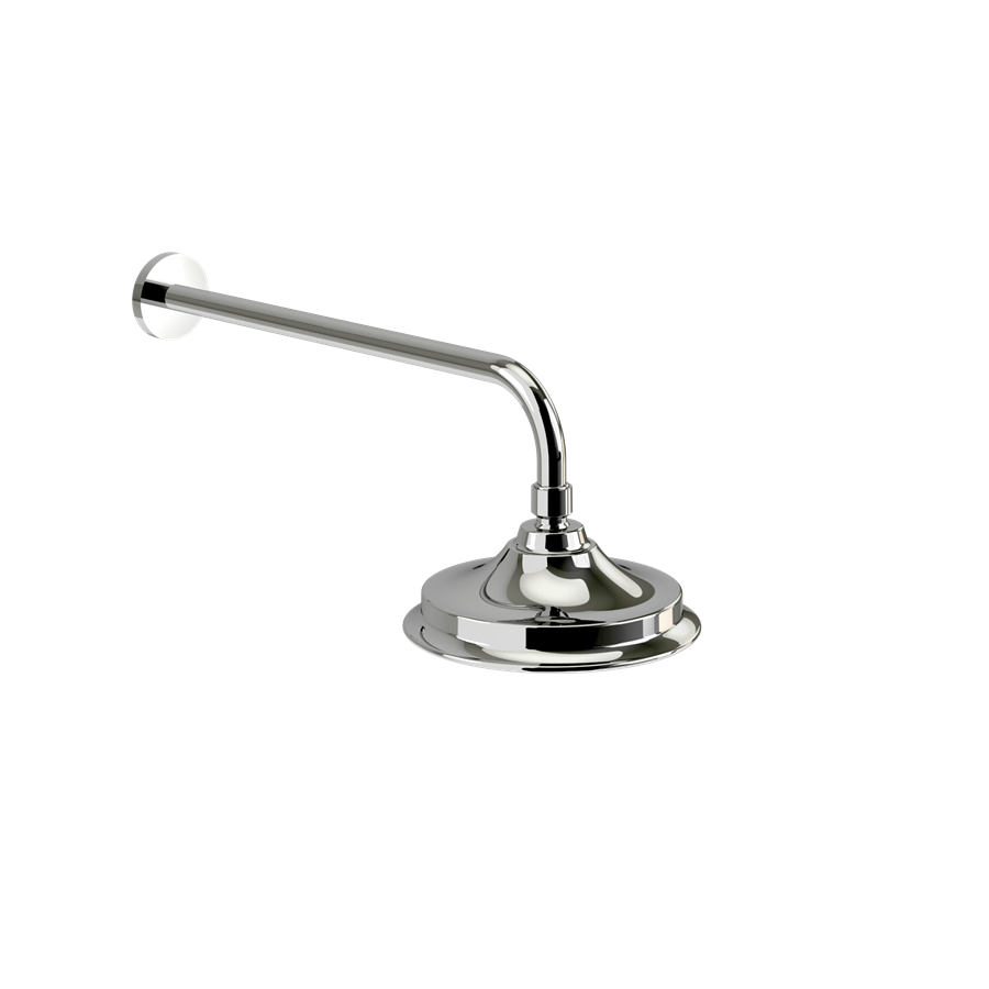 Burlington Riviera Riviera фиксированная душевая лейка AirBurst с кронштейном 9-дюймовая душевая головка и кронштейн AirBurst цвета Gold V17 GOLD-V11 GOLD  - Вид №1