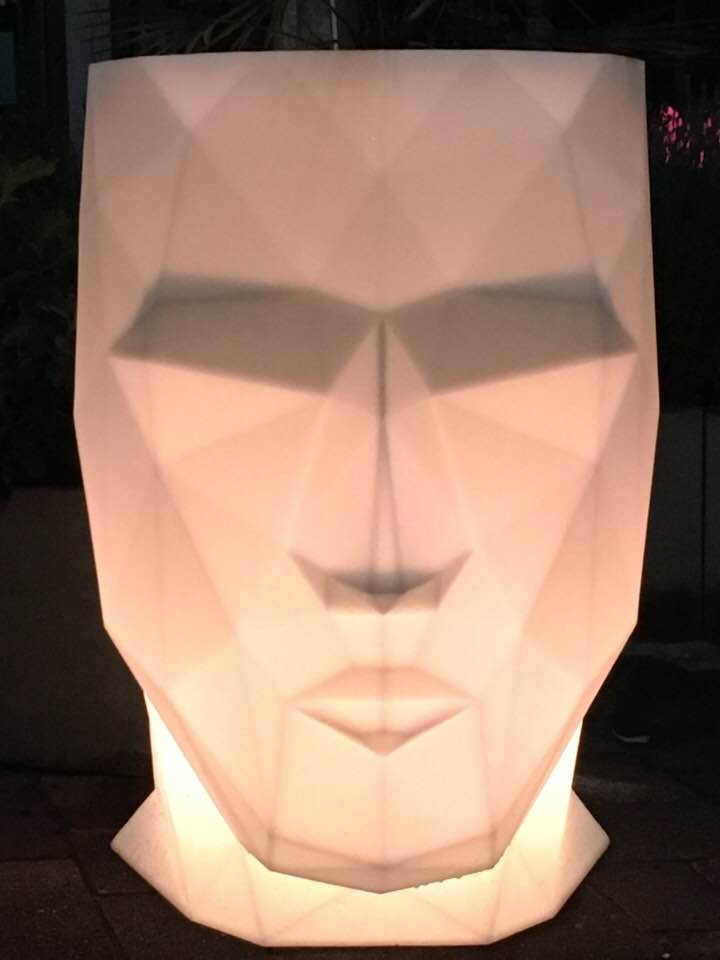 070362 Кашпо матовое светящееся LED 70см Vondom Adan - Вид №1