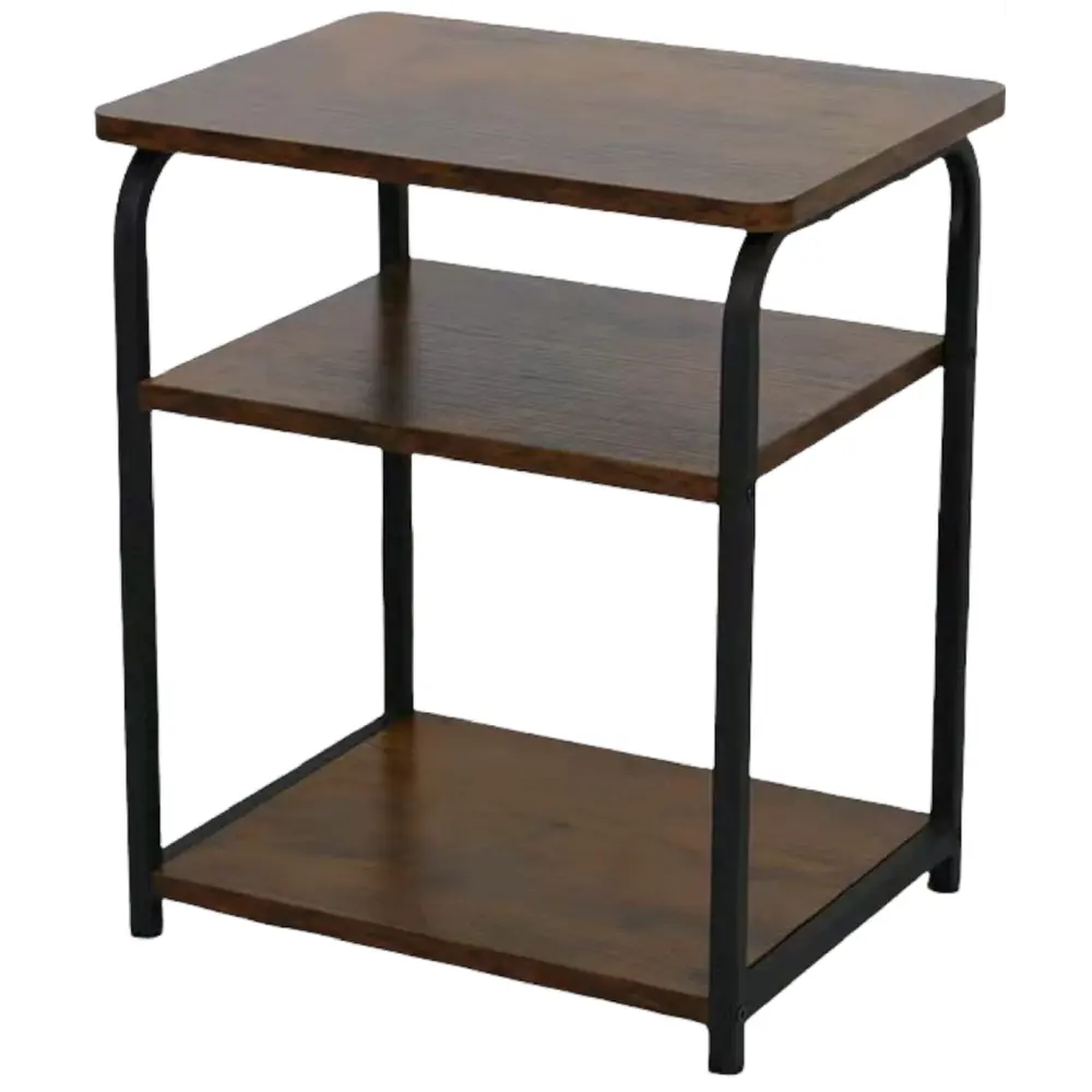 Столик кофейный на 2 полки 40x30x47 см цвет черный дуб DREAM RIVER STLM-2101895