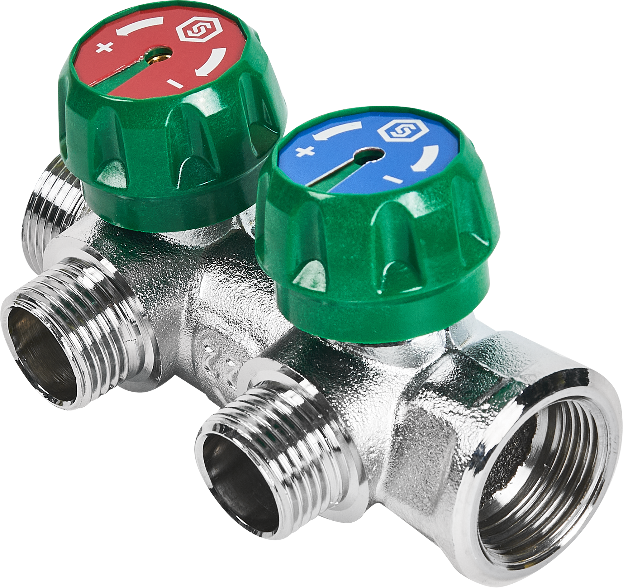 Коллектор регулирующий STOUT 3/4"x1/2" на 2 отвода для систем отопления 84868371 STLM-0056526