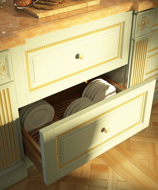 Regency1 Tifernoit Кухня в стиле Регентства, рамы из сусального золота Cucina - Вид №4