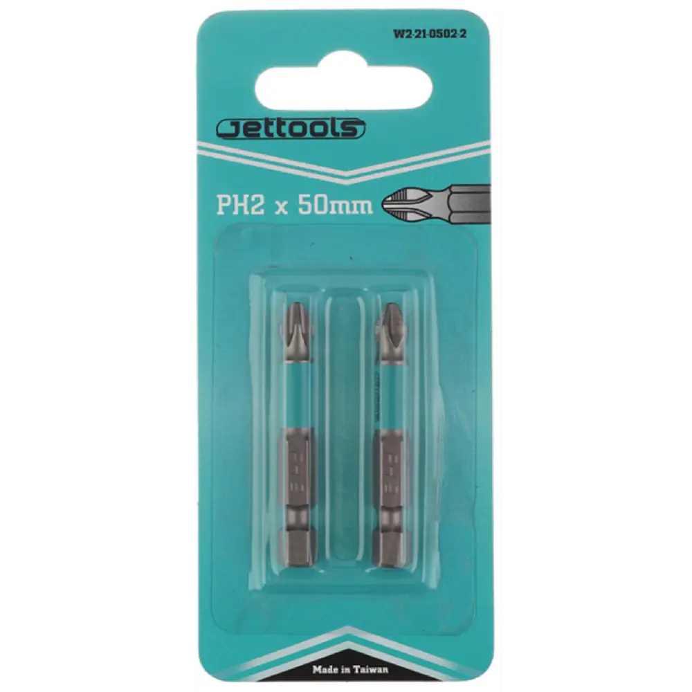 Бита магнитная Jettools W2-21-0502-2, PH2, 50 мм, 2 шт STLM-2006541