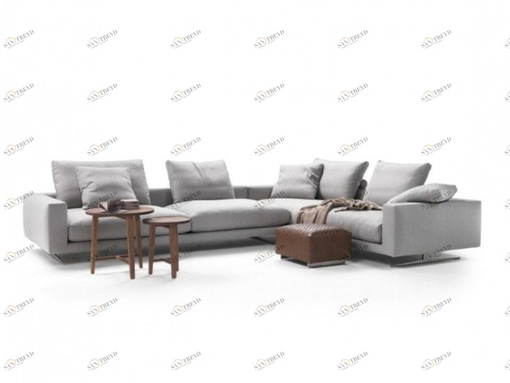 Flexform Модульный угловой диван из ткани sun-id-1424130