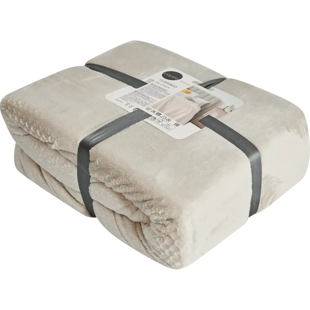 Плед Inspire Flamingo 200x220 см микрофибра цвет айвори 89162745 STLM-2199841 - Вид №2