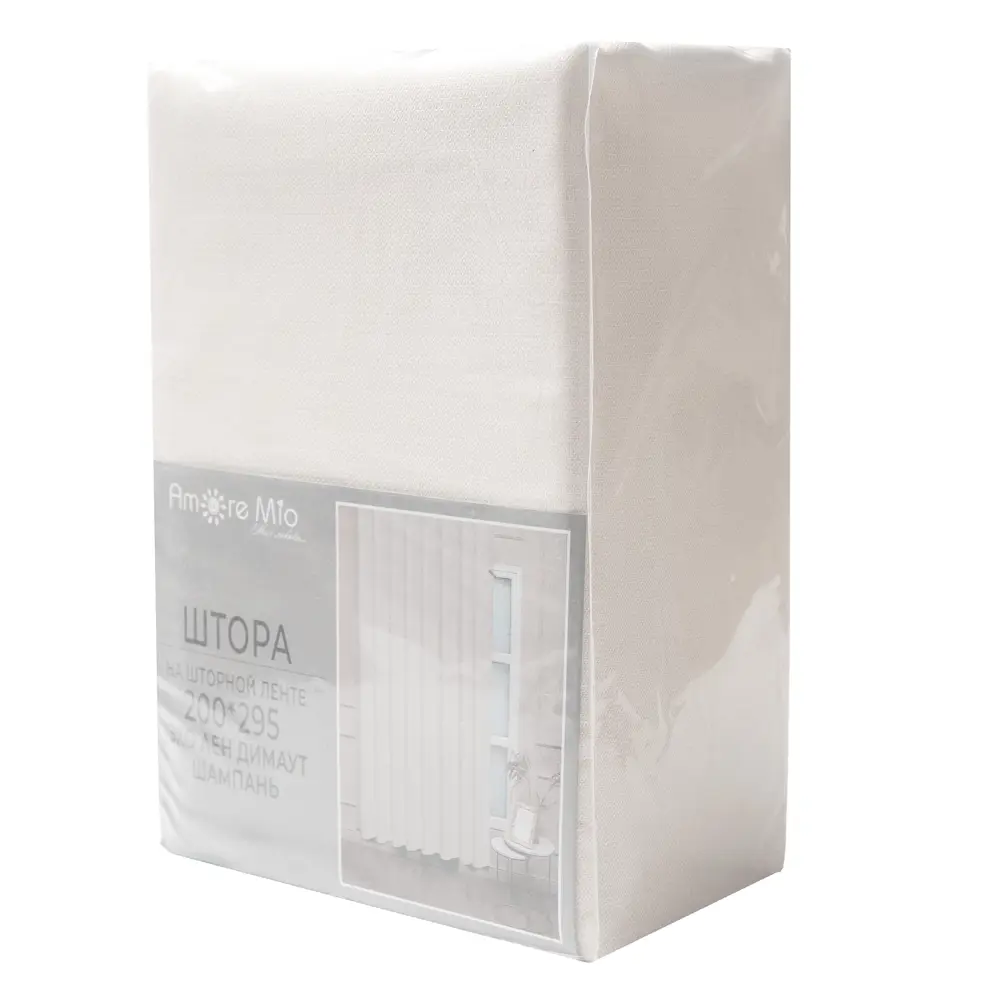 AMORE MIO Штора на ленте неоклассика 200x295 см шампань 89433187 STLM-1582346 - Вид №7