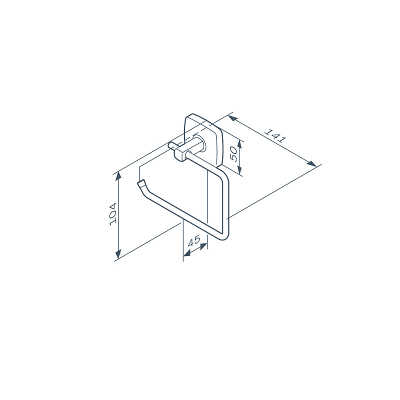 A9034122 Держатель для туалетной бумаги черный AM.PM Gem - Вид №5