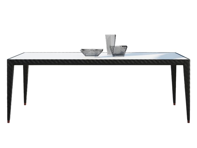 Деревянный и керамический садовый стол CPRN HOMOOD открытый ARCH-00080324