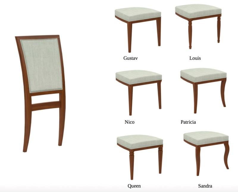 SELVA Стул из бука с обивкой  1612  - Вид №1