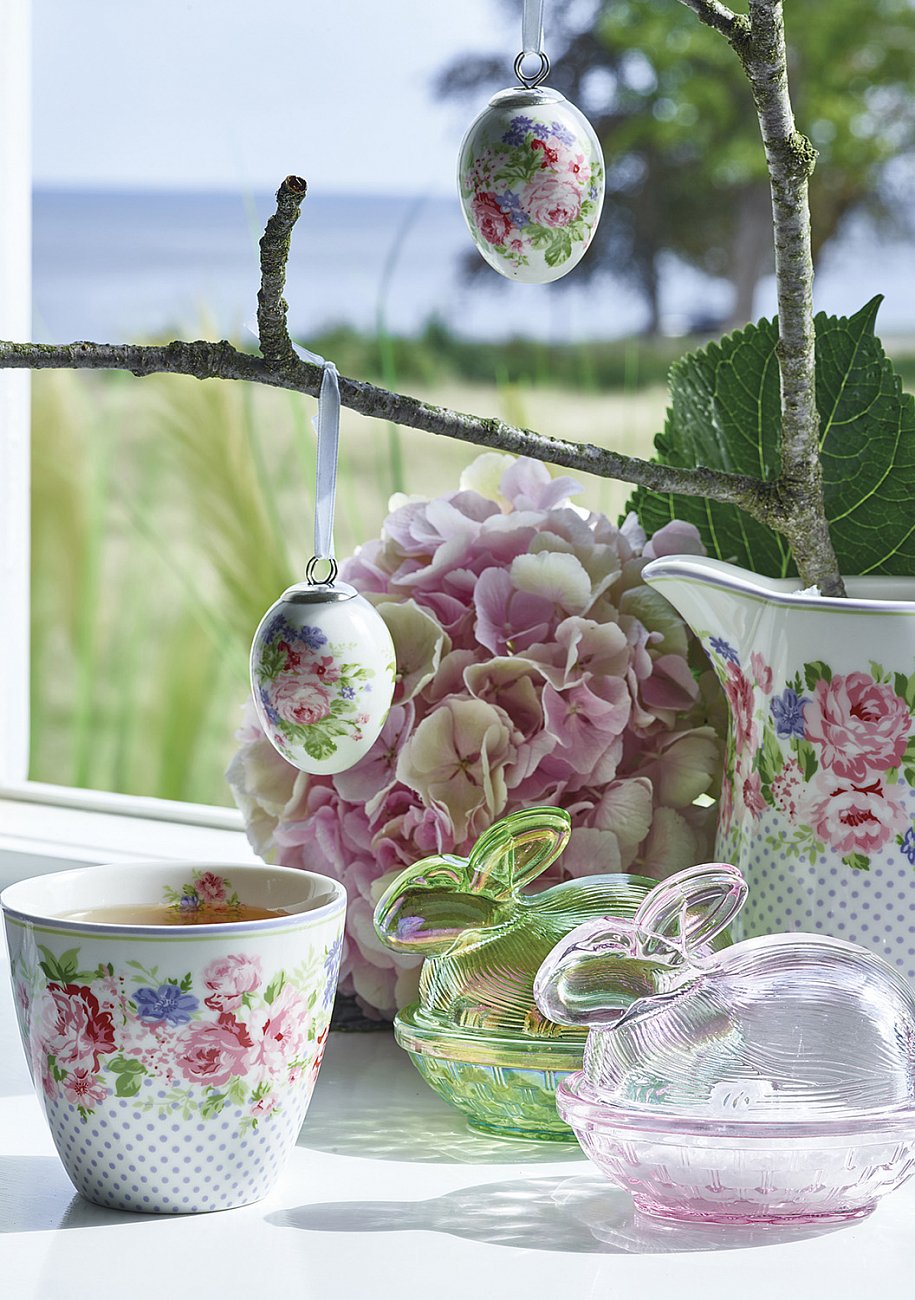 Стакан "Rose white" LE-VILLAGE ЦВЕТЫ 224149 Белый;зеленый;розовый  - Вид №2