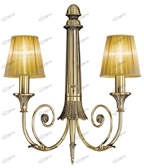 Possoni Illuminazione Настенный светильник из сатина с абажуром из органзы Dafne 1591/a2