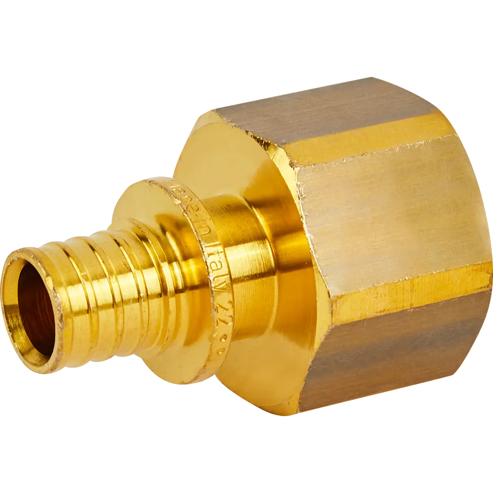 Переходник STOUT 16x3/4" для трубопроводов из никелированной латуни 82197785 STLM-0021693