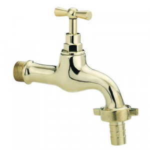 0151G12 Idral 1/2 дюйма толстый желтый полированный кран для шлангового фитинга. Головной клапан со стандартной ручкой