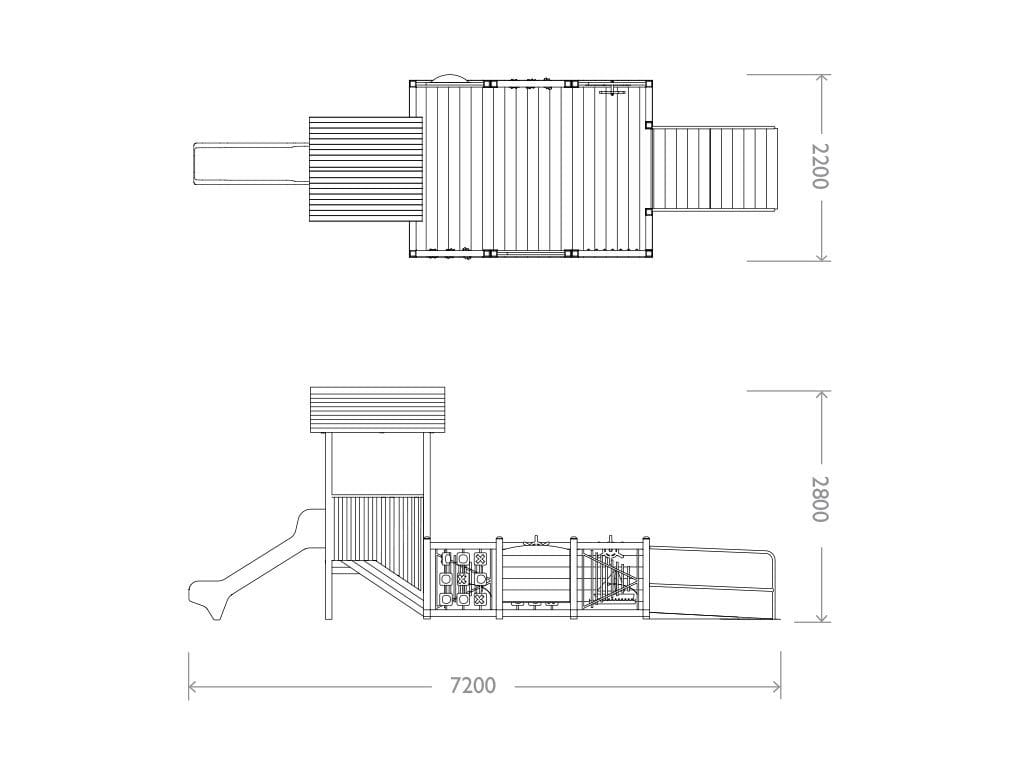 Рециркулированная пластиковая игровая структура EUROCOMITALIA COMBI PLAY ARCH-00025948 - Вид №3